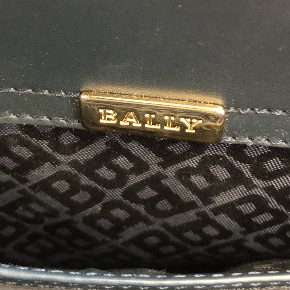 SALE Bally Vintage Structured Shoulder Bag Blue Leather Made in Italy sn1625-98 - Picture 6 of 16